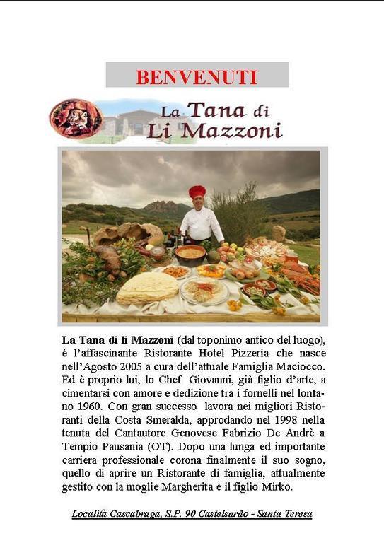 Hotel Ristorante La Tana Di Li Mazzoni Trinita d'Agultu e Vignola Exterior foto